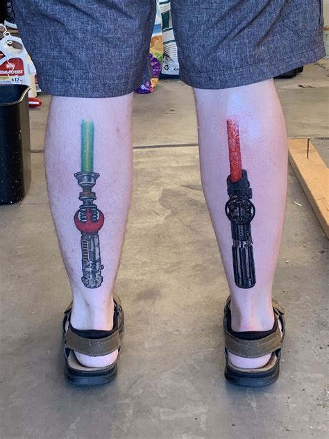 little star wars tattoos|minimalist lightsaber tattoo.